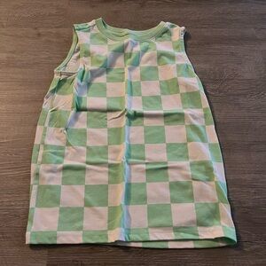 Cat & Jack Mint and White Checkered Top